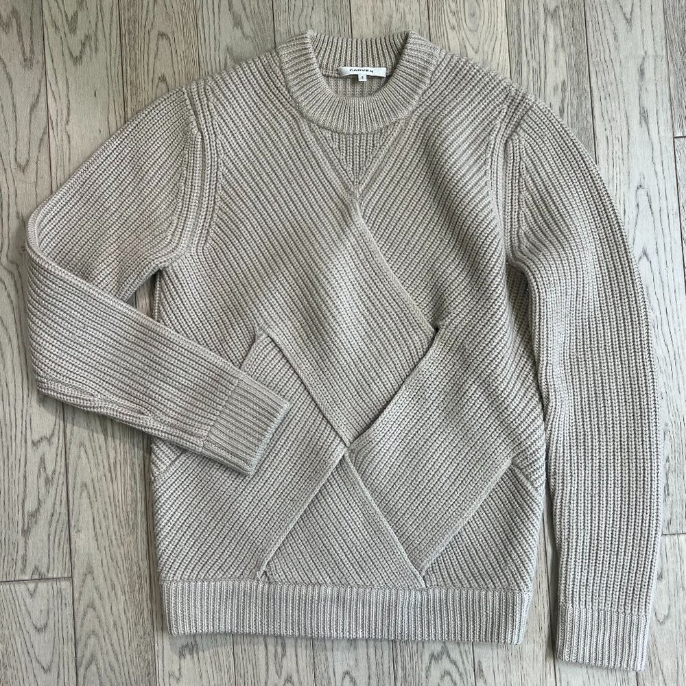 Ivory Carven Fisherman-Style Sweater